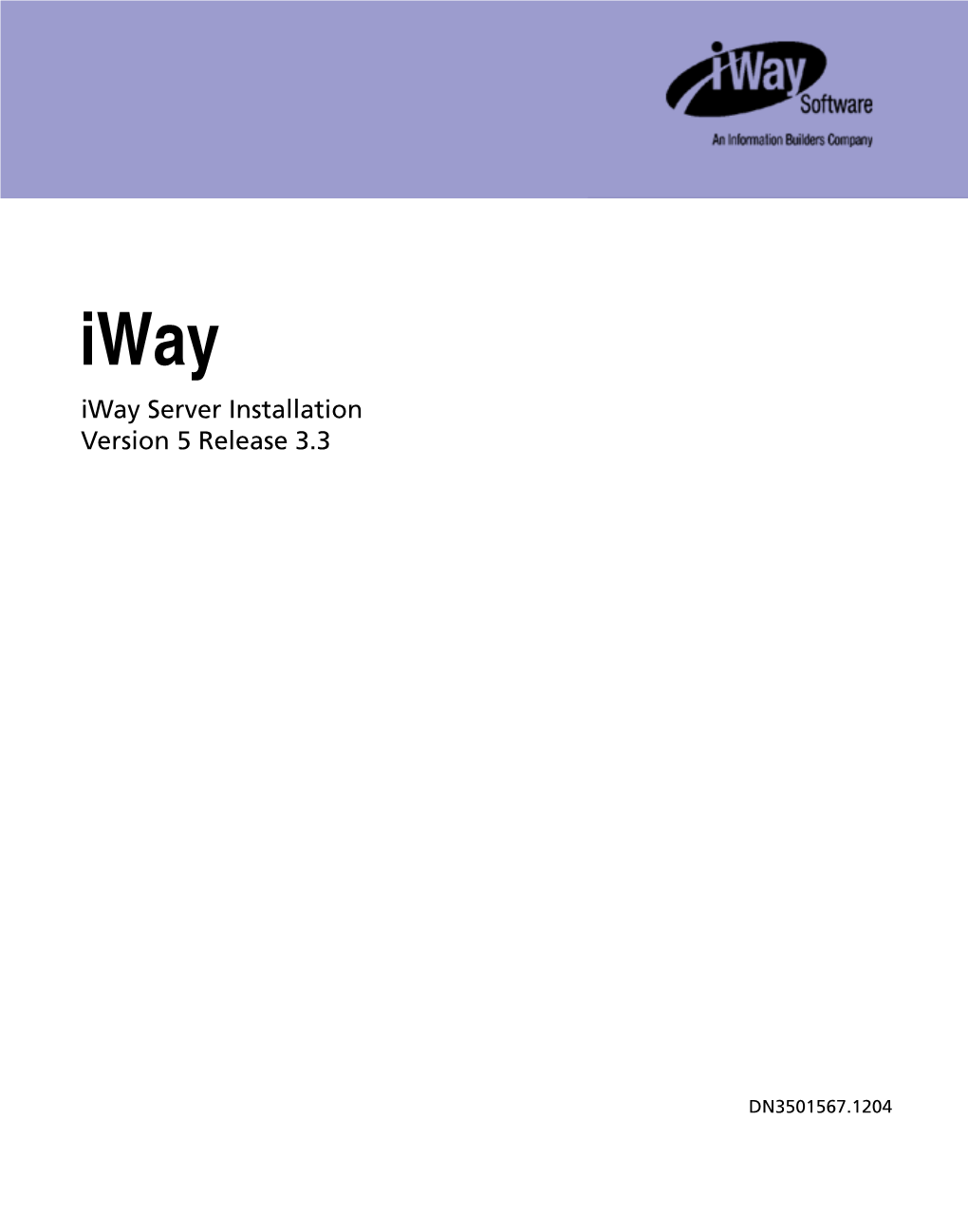 Iway Iway Server Installation Version 5 Release 3.3