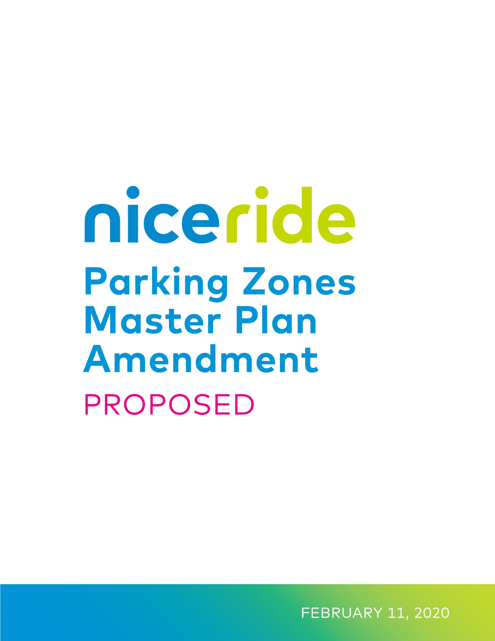 Parking Zones Master Plan Amendment PROPOSED
