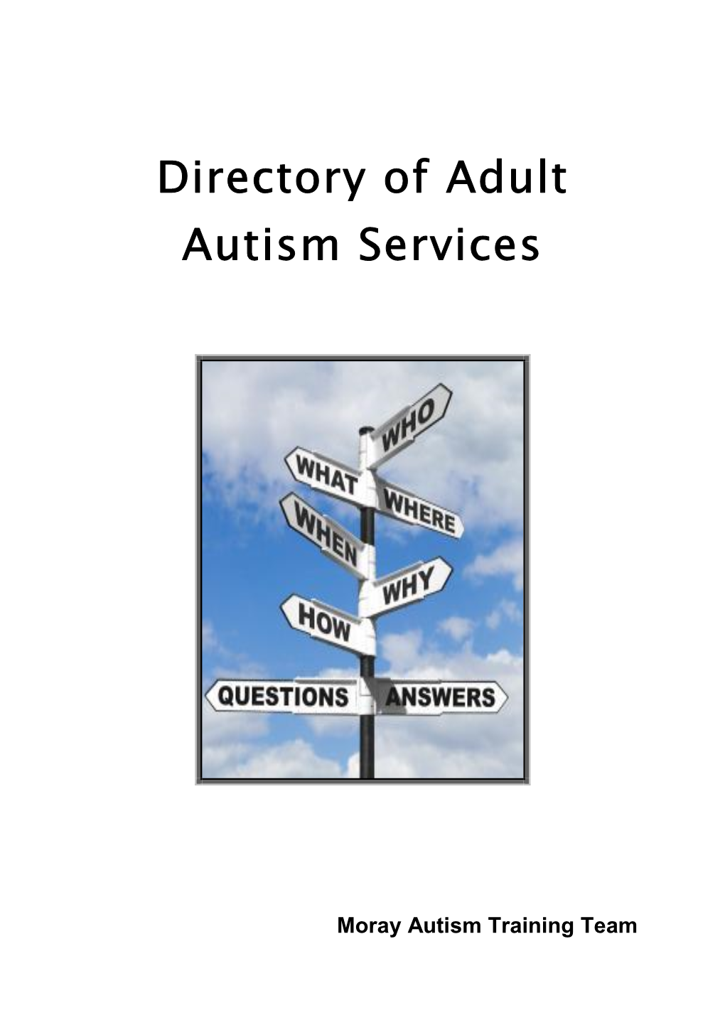 Directory of Adult Autism Services