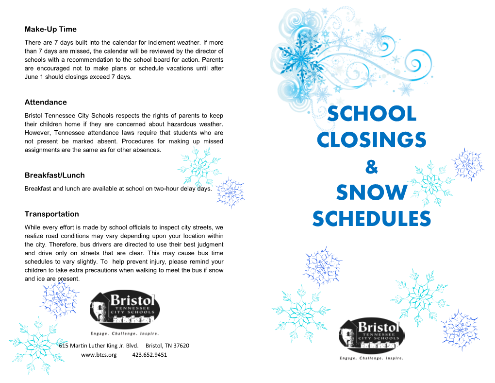 School Closings & Snow Schedules