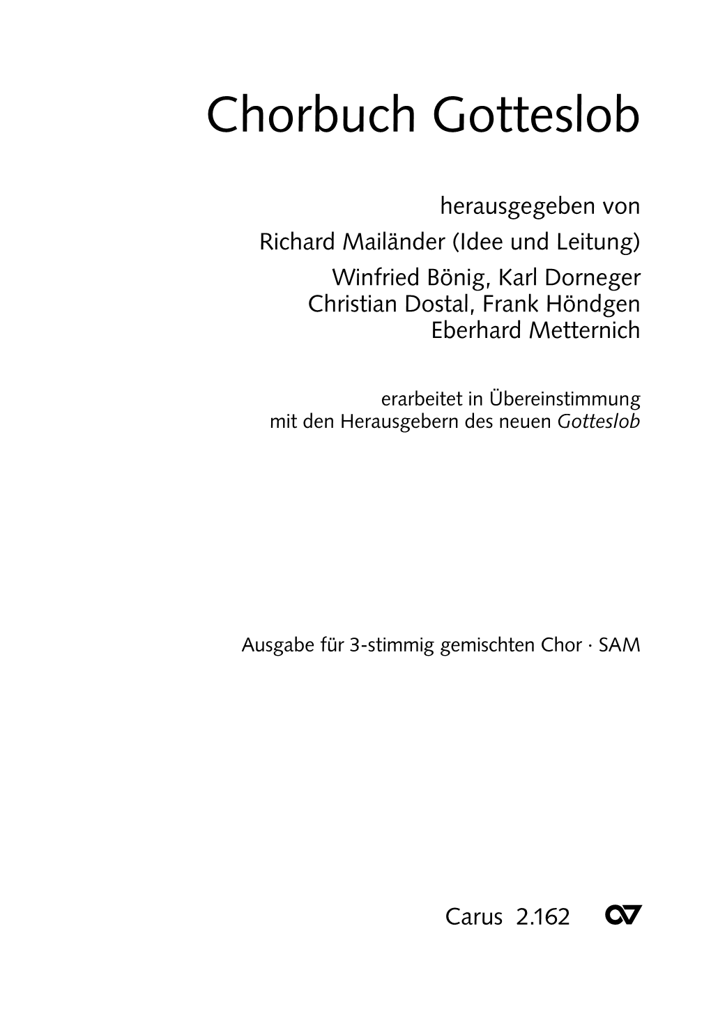 Chorbuch Gotteslob