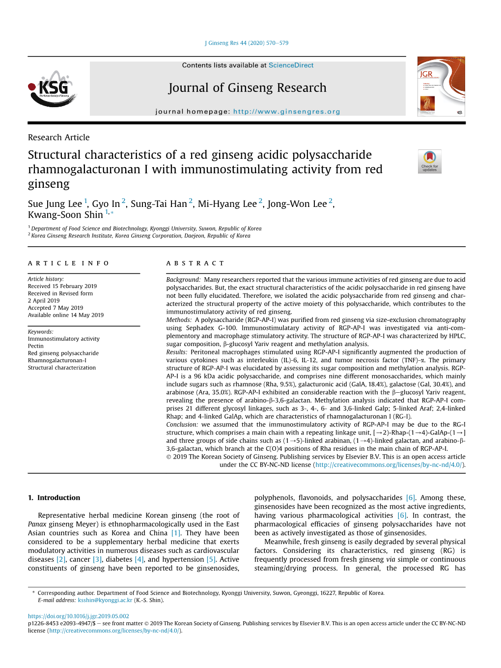 Journal of Ginseng Research