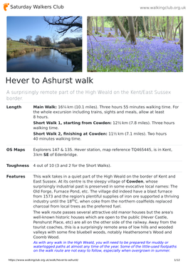 Hever to Ashurst Walk