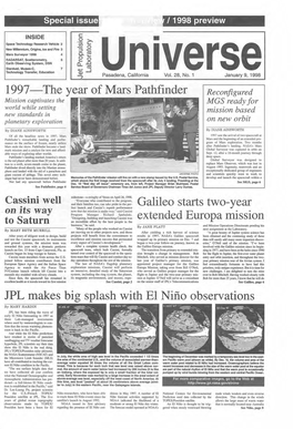 1997-The Year of Mars Pathfinder Galileo Starts Two-Year Extended