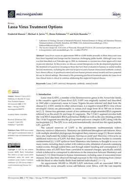 Lassa Virus Treatment Options