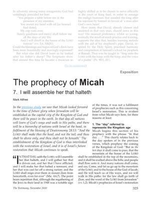 The Prophecy of Micah 7