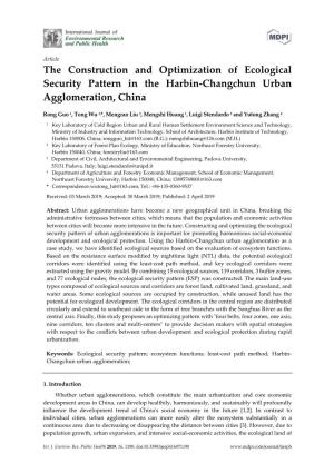 The Construction and Optimization of Ecological Security Pattern in the Harbin-Changchun Urban Agglomeration, China