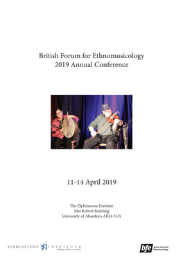 BFE Conference Programme 2019
