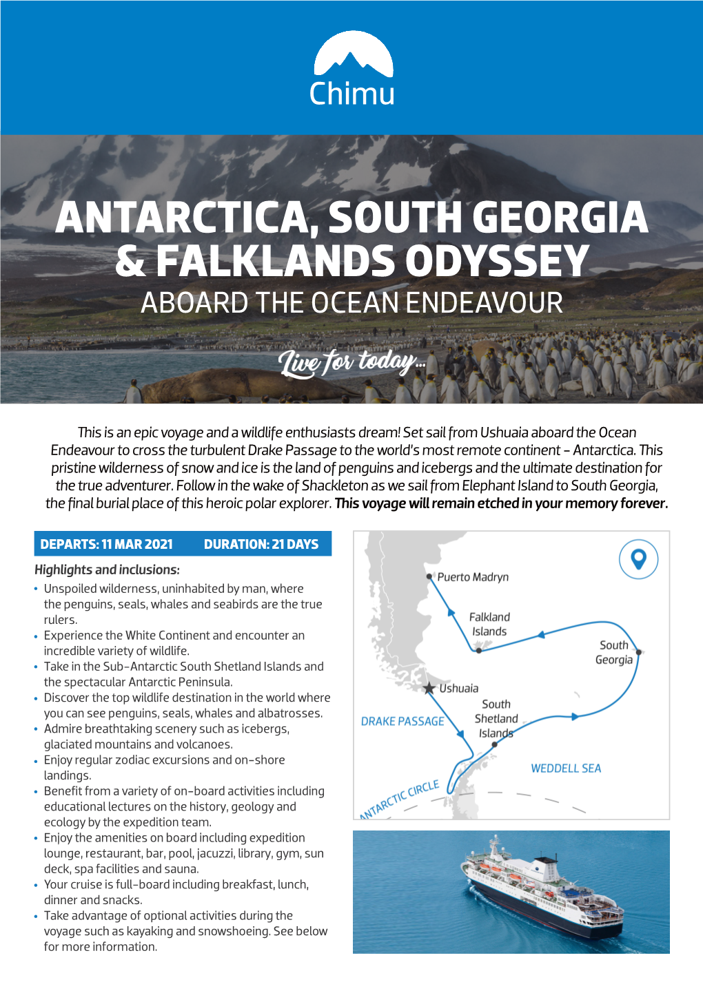 Antarctica, South Georgia & Falklands Odyssey