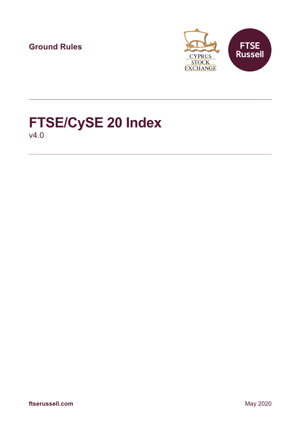 FTSE/Cyse 20 Index Rules