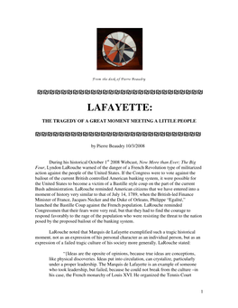 Lafayette and the Hereditary Principle