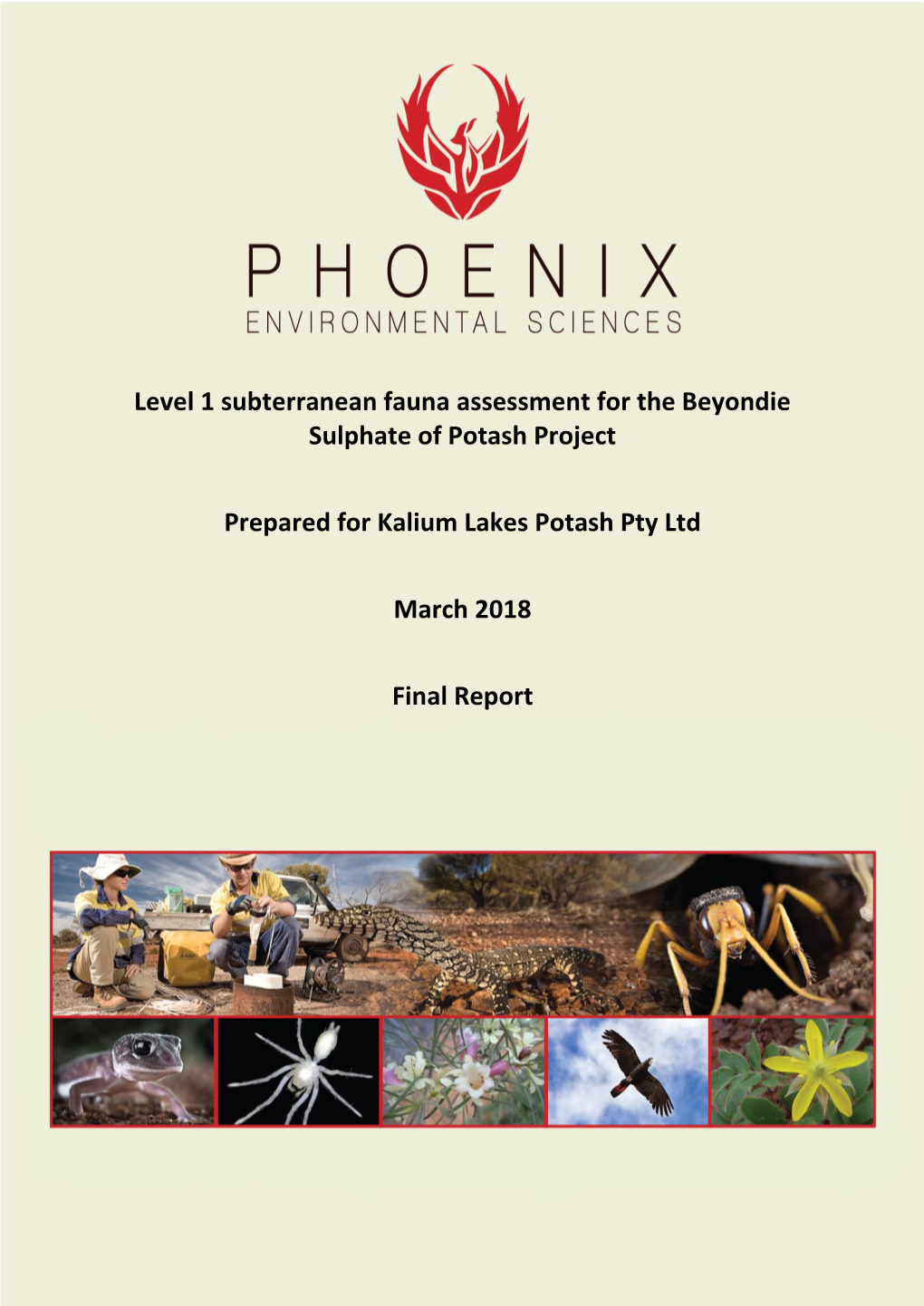 Level 1 Subterranean Fauna Assessment.Pdf
