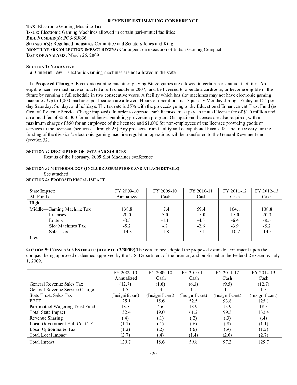 REVENUE ESTIMATING CONFERENCE TAX: Electronic