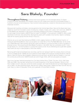 Sara Blakely, Founder