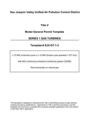 Title V Template SJV-GT-1-3