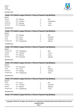 Under 16 Football League