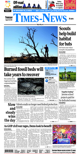 Burned Fossil Beds Will Take Years to Recover