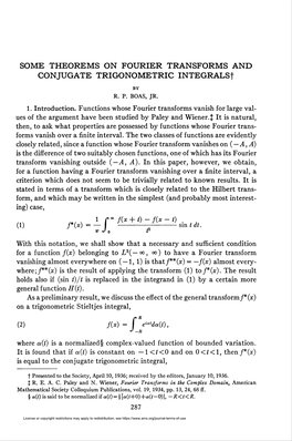 Conjugate Trigonometric Integrals! by R