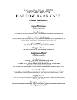Harrow Road Café