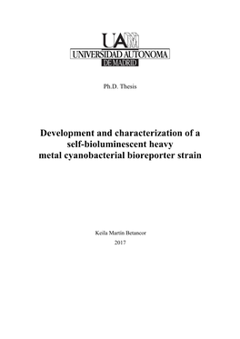 Development and Characterization of a Self-Bioluminescent Heavy Metal Cyanobacterial Bioreporter Strain