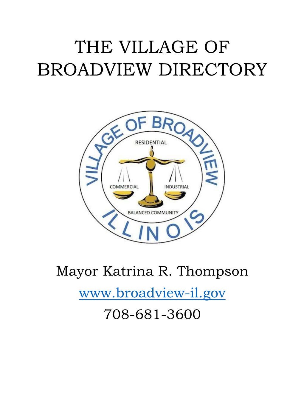 The Village of Broadview Directory