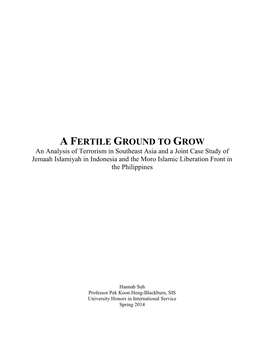 A Fertile Ground to Grow