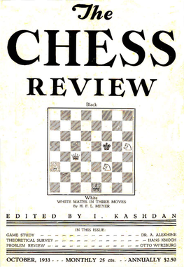 Edited I. Kashdan October, 1933