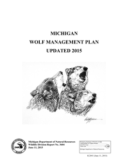 2015 Update to the 2008 Wolf Management Plan