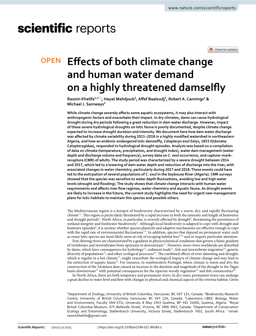 Effects of Both Climate Change and Human Water Demand on a Highly