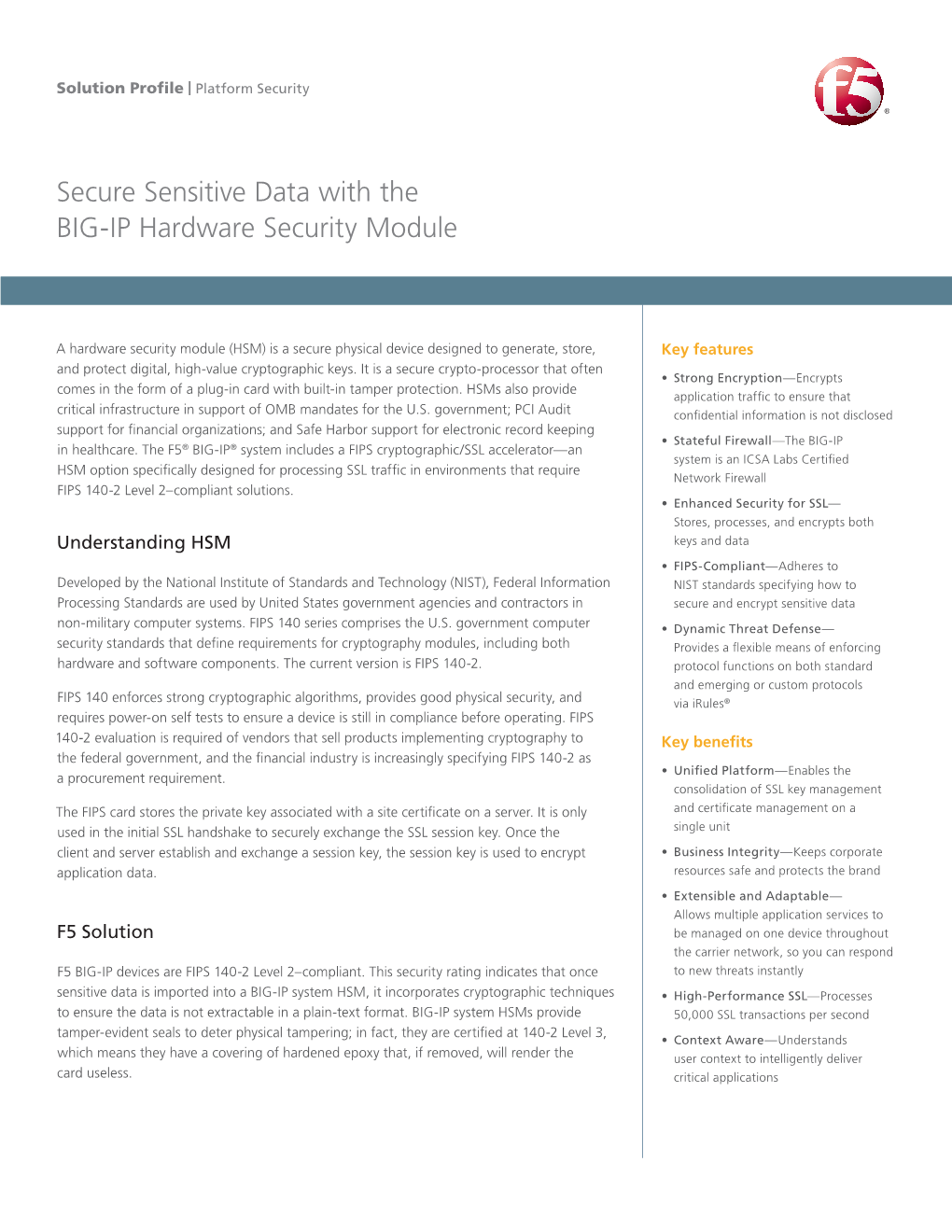 Secure Sensitive Data with the BIG-IP Hardware Security Module