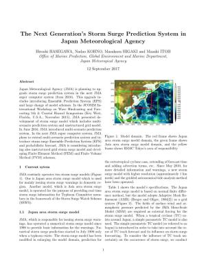 The Next Generation's Storm Surge Prediction System in Japan