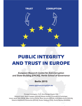 Public Integrity and Trust in Europe