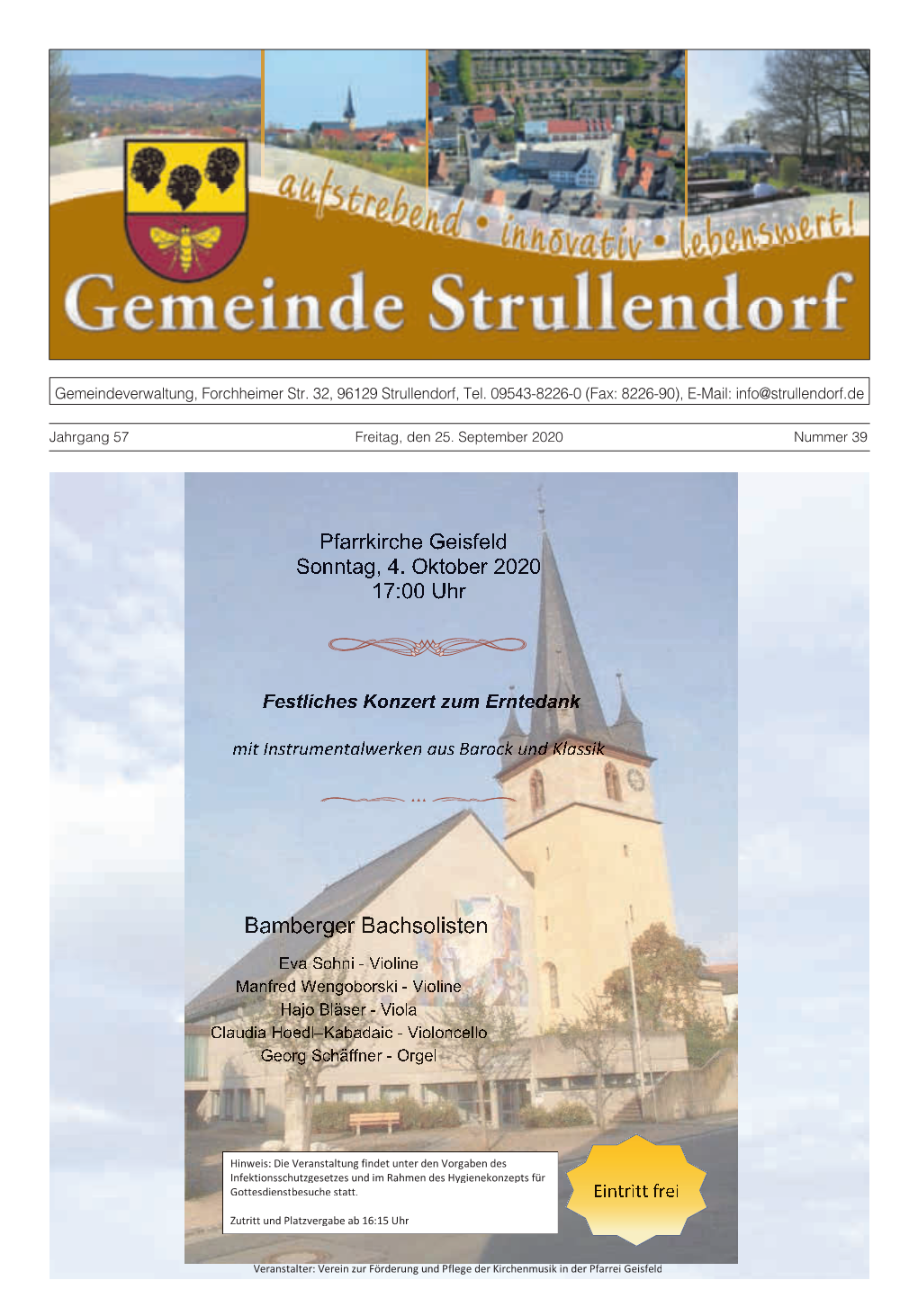 Fax: 8226-90), E-Mail: Info@Strullendorf.De