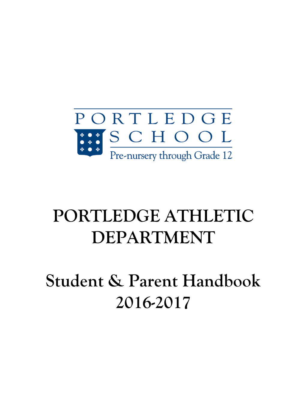 PORTLEDGE ATHLETIC DEPARTMENT Student & Parent