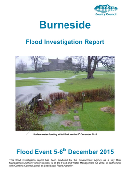 Burneside Flood Investigation Report V3 FINAL Pdf (2MB)