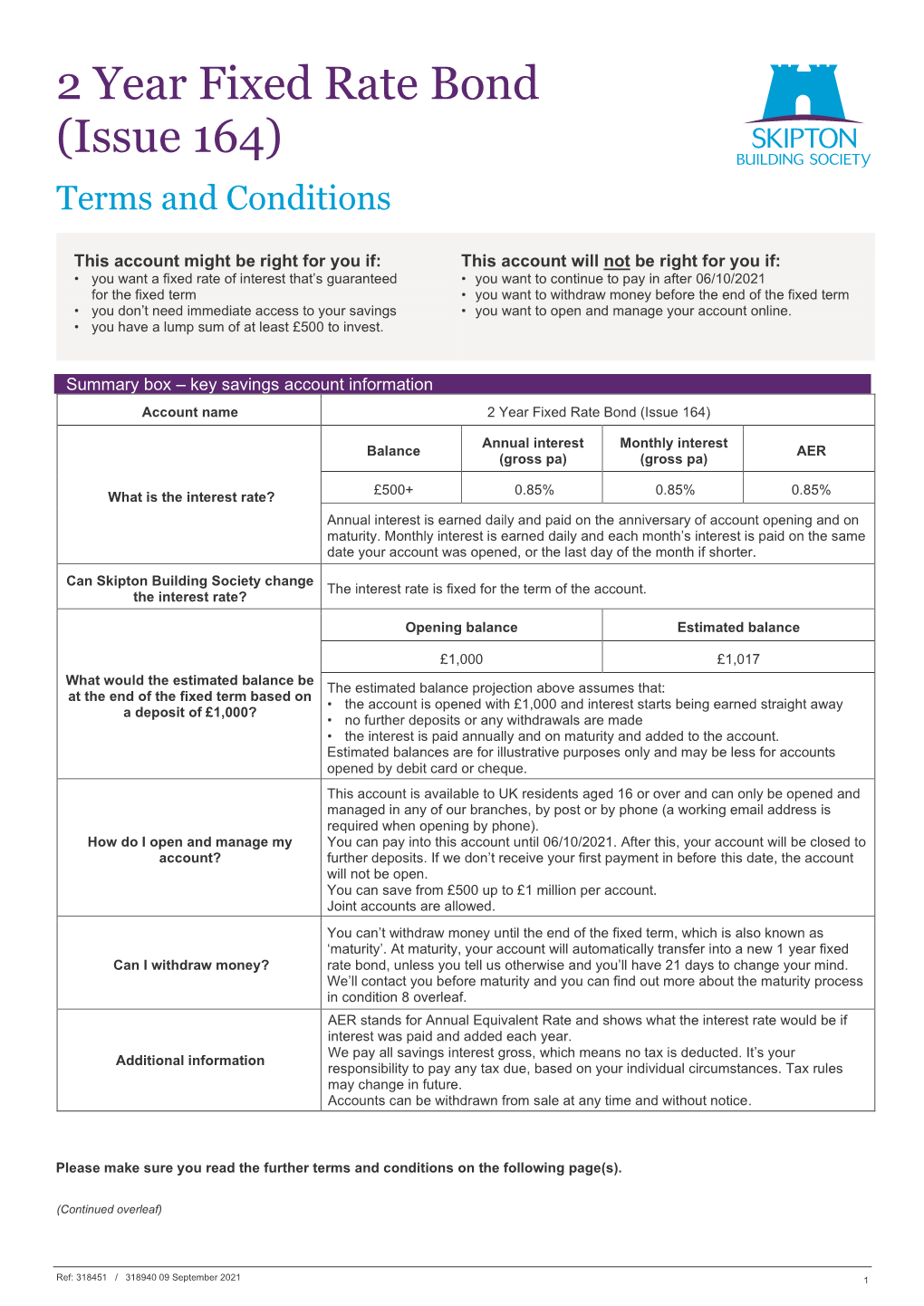 2 Year Fixed Rate Bond (Issue 164)