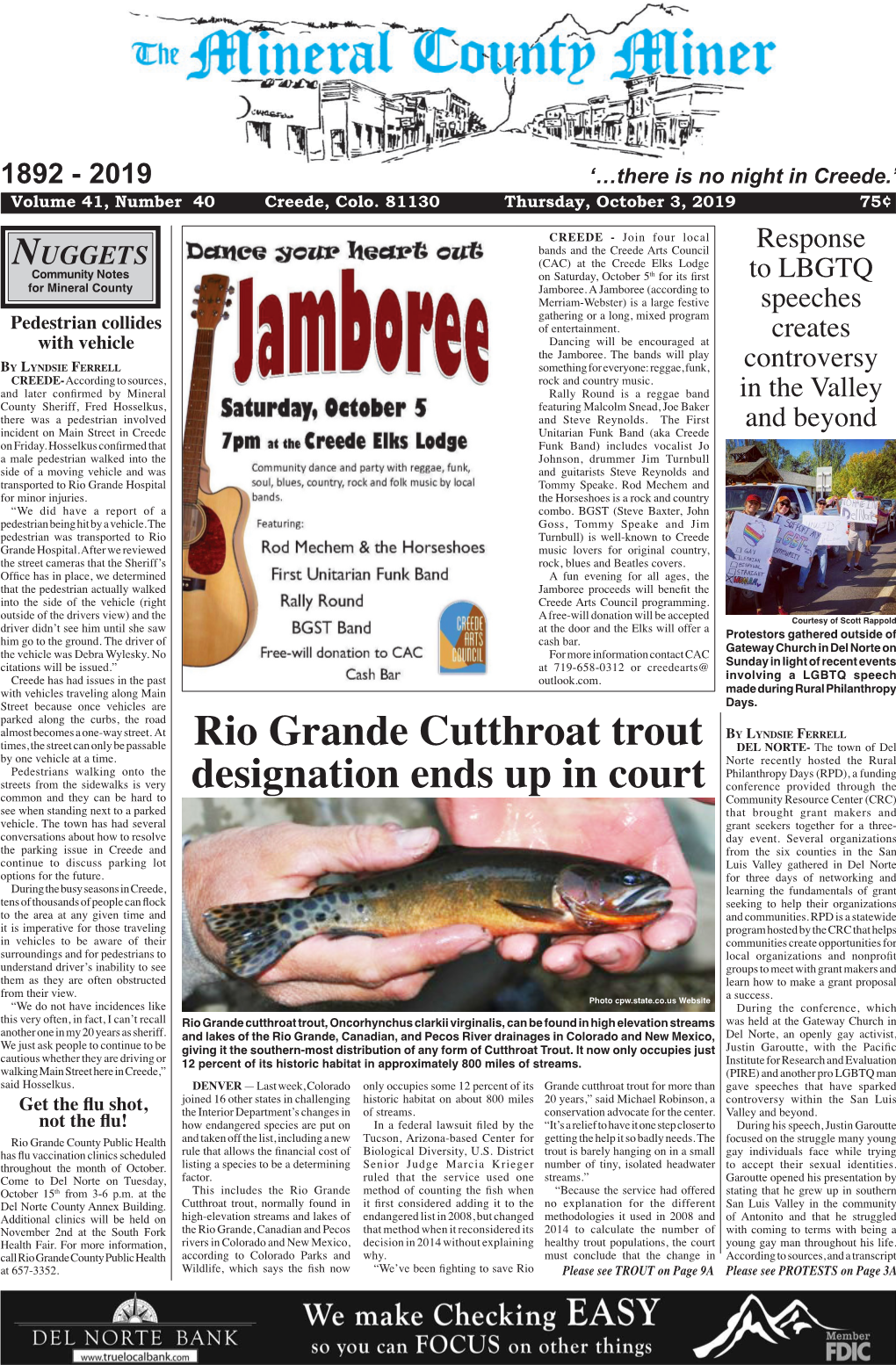 Rio Grande Cutthroat Trout Designation Ends up in Court