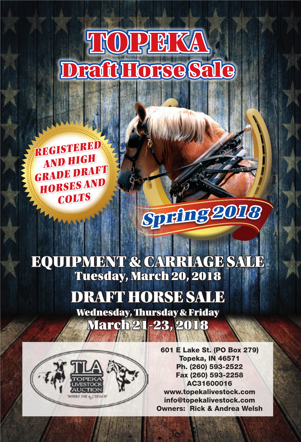 Topkea Draft Horse Sale Spring 2018 Catalog