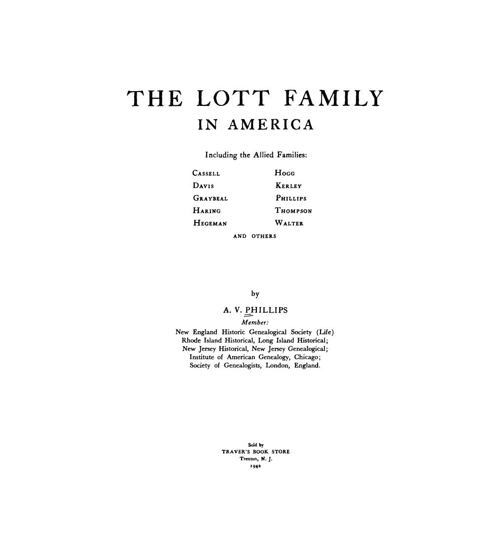 The Lott Family in America