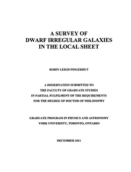 A Survey of Dwarf Irregular Galaxies in the Local Sheet