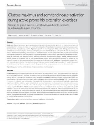 Gluteus Maximus and Semitendinosus Activation During Active Prone Hip Extension Exercises