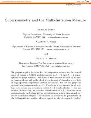 Supersymmetry and the Multi-Instanton Measure