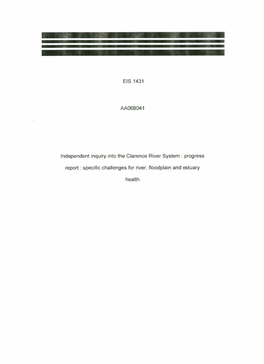 EIS 1431 Independent Inquiry Into the Clarence River System