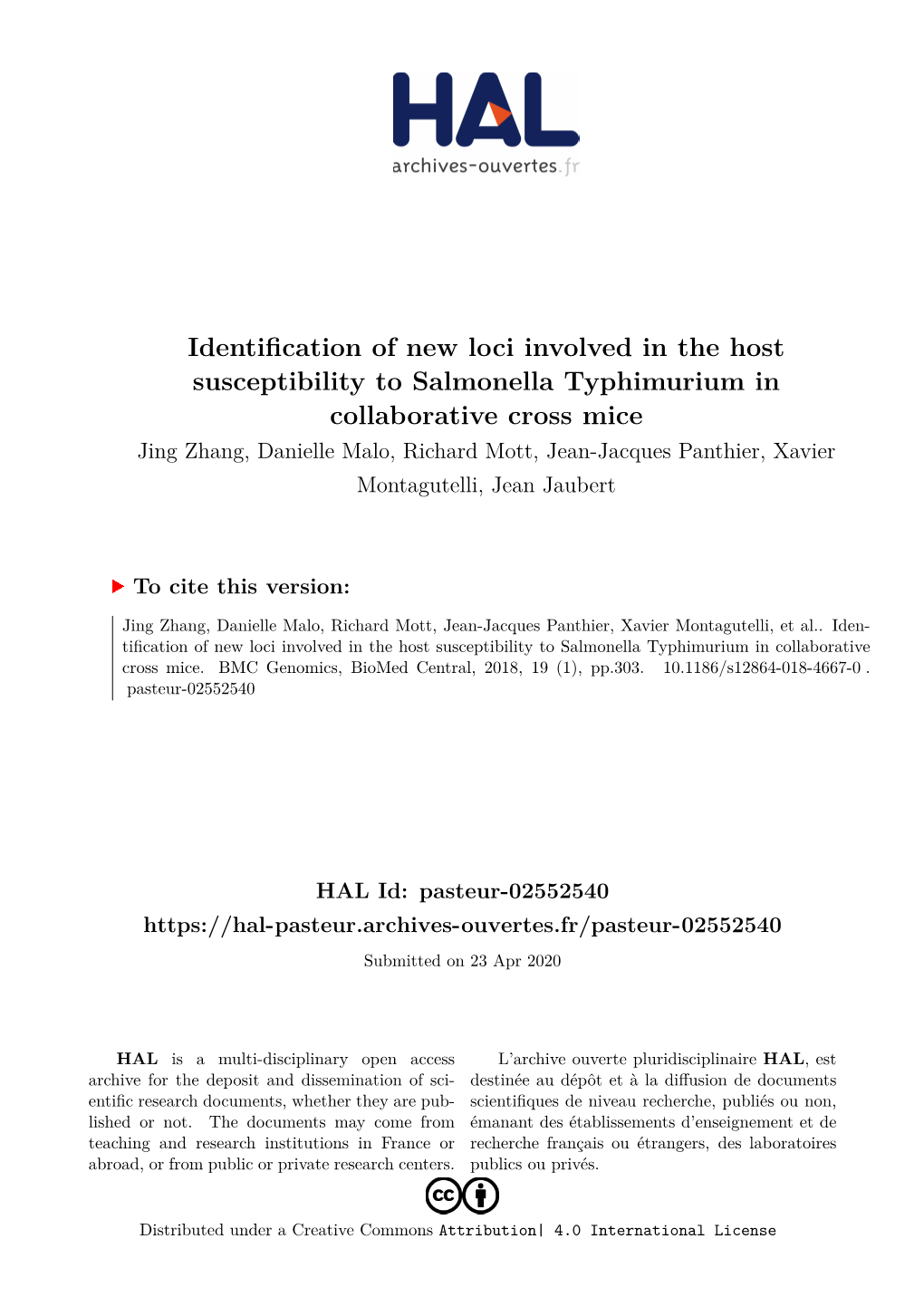 Identification of New Loci Involved in the Host