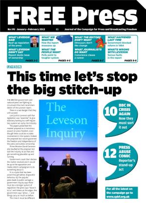 This Time Let's Stop the Big Stitch-Up