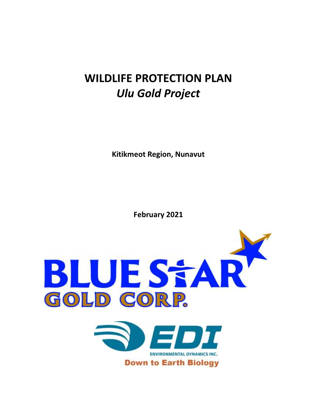 WILDLIFE PROTECTION PLAN Ulu Gold Project