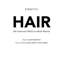 Hair SBHS Libretto