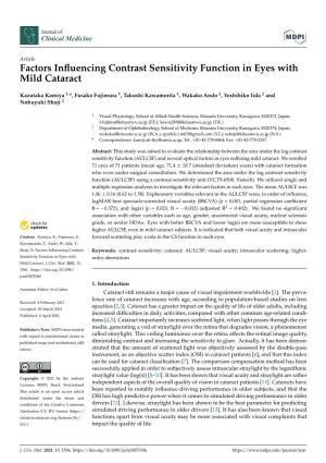 Factors Influencing Contrast Sensitivity Function in Eyes With