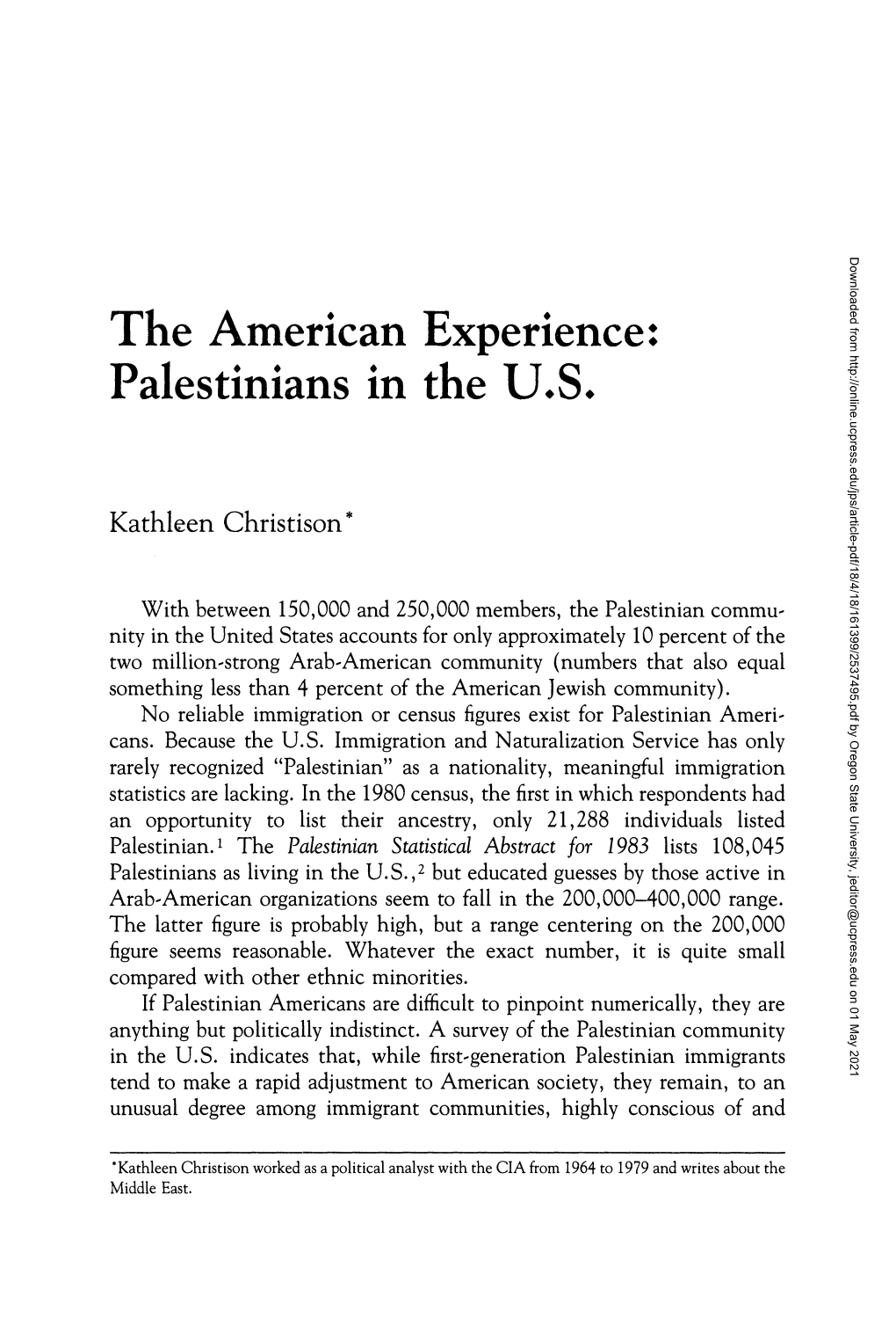 Palestinians in the US