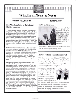 Windham News C Notes